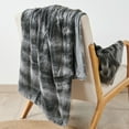 thumbnail image 5 of Home Soft Things Tip Printing Light Faux Fur Throw - Arusha Grey - 50" x 60", 5 of 10