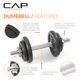 thumbnail image 5 of Set de Mancuernas Ajustables CAP Barbell 18 kg con Estuche 40 Libras, 5 of 9