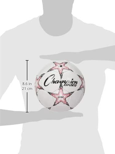 Champion Sports Viper Soccer Ball - Size 5 - Blue/Black/White