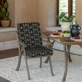 thumbnail image 3 of ARDEN Outdoor Dining Chair Cushion 20 x 20, Water Repellent, Fade Resistant 20 x 20, Black Global Stripe, 3 of 10