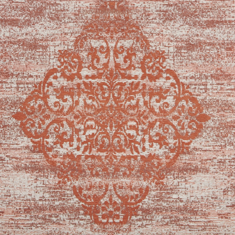 Ox Bay Jewel Medallion Distressed 2 Ft. 8 In. x 7 Ft. Victorian Rust Indoor Runner Rug