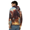 thumbnail image 4 of Goofa Ferocious Dragon Fury Pattern Mens Full-zip Hoodie, Zip-up Pullover Hooded Sweatshirt, Kangaroo Pocket Hoodie Ideal for Daily Wear, Travel, and Home-Medium, 4 of 5