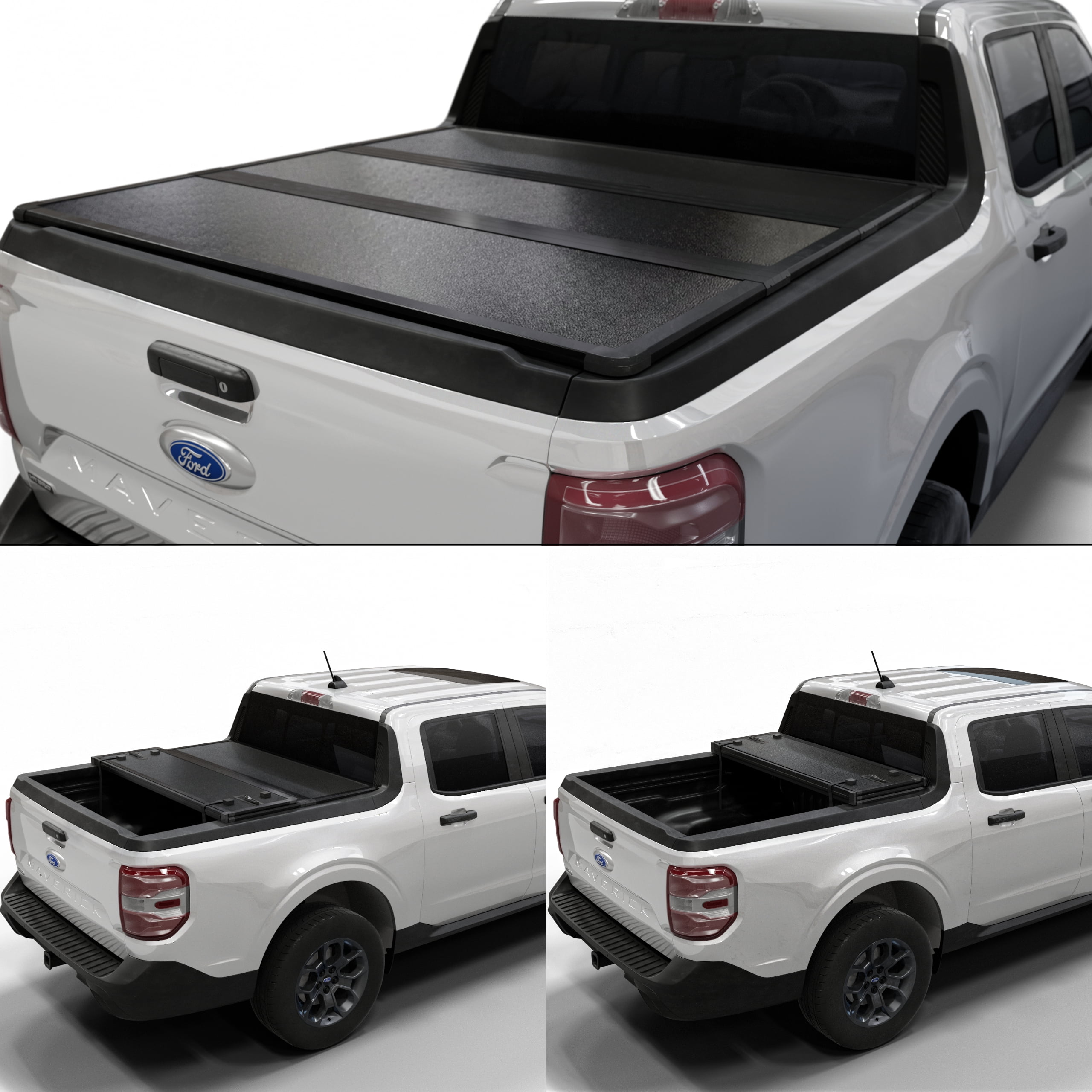Toptiny Hard Tri-Fold Truck Bed Tonneau Cover, Fits 2022-2026 Ford Maverick 4'6" Bed