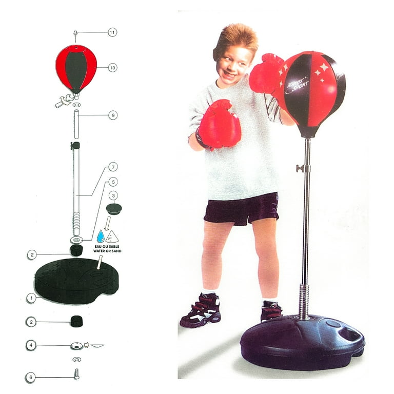 Retailery Kings Sport Kids Adjustable Punching Ball With Pair Gloves Large