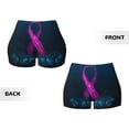 thumbnail image 5 of Xecao Two Human Hands are Holds Ribbon Awareness Print Workout Shorts for Women Soft Smooth Gym Yoga Scrunch Active Tennis Workout Running Shorts, 5 of 9