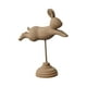 thumbnail image 3 of Figura de conejo de Pascua de madera, artesanía de madera, estatua decorativa, decoración de animales para el hogar Marrón, 3 of 9