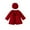 Red, variant on Odeerbi Infant Girls Christmas Trench Coat with Beret Hat Set Thermal Winter Coat Fashion Solid Color Thick Long Sleeve Jacket with Hat Two Piece Set Infant Clothes Red