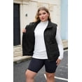 thumbnail image 3 of NAYTOAO Women Plus Size Quilted Puffer Vest for Women, Water‑Resistant Stand Collar Sleeveless Gilet with Pockets & Drawstring Hem, 3 of 7