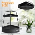 thumbnail image 7 of 2 Tier Bathroom Counter Organizer, Wood Bathroom Organizer Countertop with Drawer, Corner Storage Shelf for Cosmetic Vanity Tray, Kitchen Spice Rack, Kitchen Organizer and Storage, 7 of 7