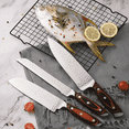thumbnail image 4 of 15-Piece Kitchen Knife Set with Block, High Carbon Stainless Steel Chef Knife Set, Ultra Sharp Cooking Knives, Professional Cutlery Set with Steak Knives (Wood Block Classic), 4 of 11