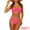 Hot Pink, variant on DARING DIVA Women's Bikini Sets, Ribbed Bowknot 2 Pieces Swimwear S Royal Blue
