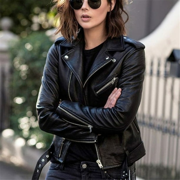 Guardurnaity Chaqueta De Moto Para Mujer Moderna Y Versatil Para Cualquier Temporada Chaqueta De Motociclista Chaqueta De Mujer Chaquetas Abrigos y chamarras marron 3XL Walmart en linea