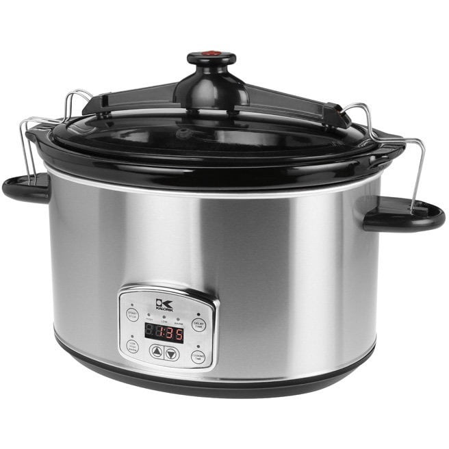 Kalorik 8Qt Digital Slow Cooker with Locking Lid, Stainless Steel