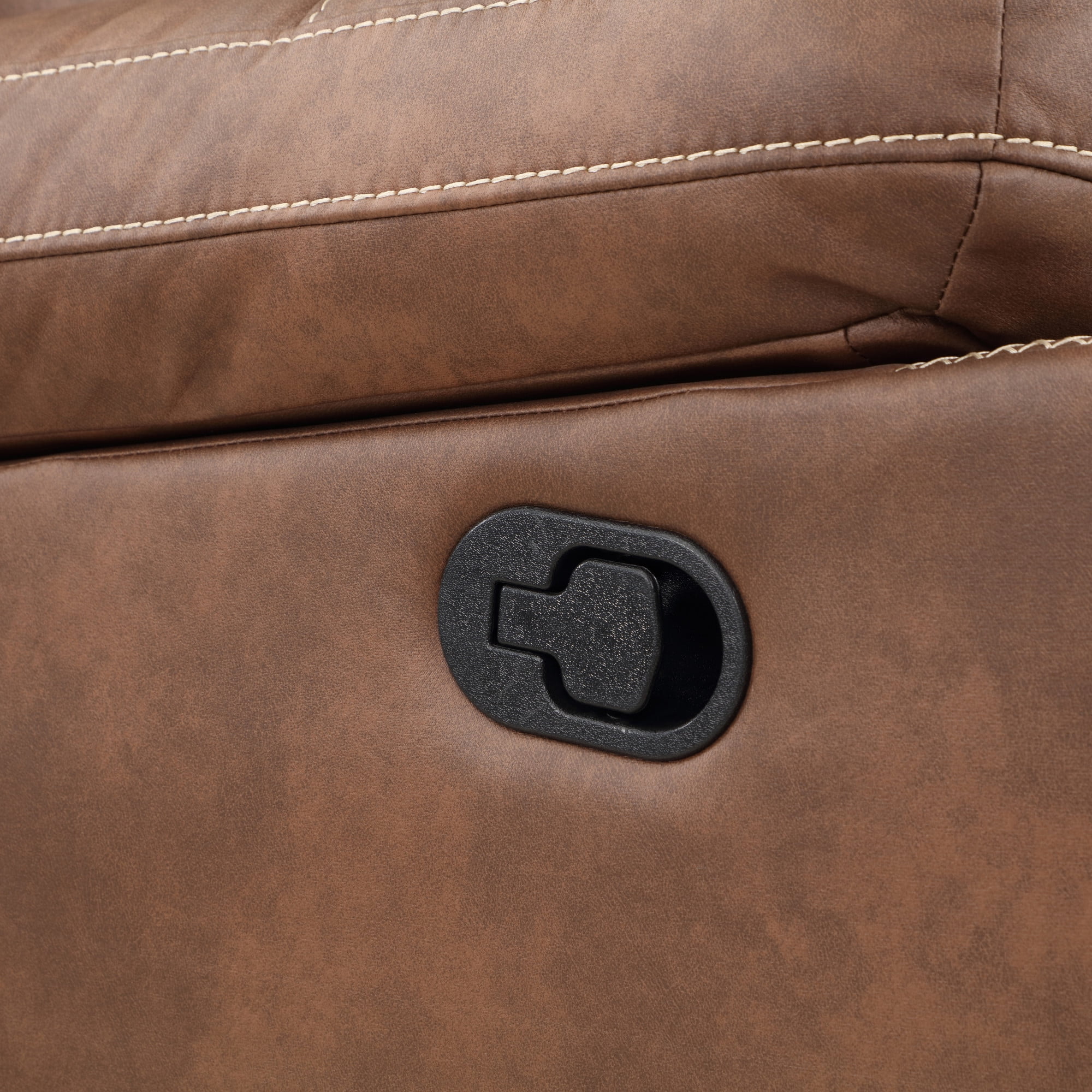 Steve Silver Rudger Microsuede Manual Recliner, Chestnut Brown