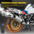 thumbnail image 4 of 1/6 Alloy RC Motorcycle, Full-Function Remote Control Bike Model with Lights, Sound, Exhaust Spray, Rear Wheel Drive, Realistic Scale Motorbike RTR(R1250GS Black), 4 of 7