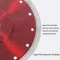 thumbnail image 3 of ALL-CARB 7 Inch Super Thin Dry Wet Diamond Porcelain Saw Blades with X Teeth Turbo Mesh Rim Super Thin Diamond Tile Blade for Cutting Marble, Granite, Brick and Concrete, 3 of 6