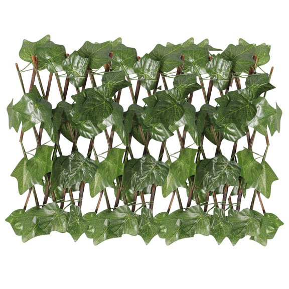 KHBUAB Expandable Privacy Screen Protector Faux Leaf Trellis Green Plastic Garden Decor
