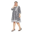 thumbnail image 6 of Oussum Floral Midi Dresses for Women Plus Size Casual Dress Online, Black Size 1X, 6 of 7