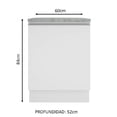 thumbnail image 2 of Mueble de cocina Madesa Glamy G2460009GL 1 puerta 60 cm Blanco, 2 of 9