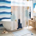 thumbnail image 5 of No Hook Shower Curtain, Abstract Pink Blue Shower Curtains for Bathroom with See Through Top Window, Modern Color Block Mottled Simple Art Waterproof & Washable Bath Curtain Stall 48"x72", 5 of 8