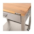 thumbnail image 6 of Seville Classics UltraHD Stainless Steel Workcenter Professional Kitchen Island, 2-Drawer, Peg Boards, Steel, w/ Solid Wood Top, 6 of 7