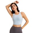 thumbnail image 6 of Women's Sports Bra Sports Fitness Bra Yoga Running Bra Dry Wicking Bra Wireless Bras for Women Blue L, 6 of 8