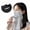 Gray, variant on UPF 50+ Sun Protection Face Mask, Breathable Nylon Gaiter with Drink Opening, Adjustable Ear Loops for UV Safety