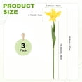 thumbnail image 3 of Uxcell 3-Pack Yellow Green Artificial Iris Flowers,18 Inch Faux Iris PU Bouquets Real Touch for Home/Wedding, 3 of 7