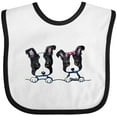 thumbnail image 3 of Inktastic Boston Terriers (dark Apparel) Boys or Girls Baby Bib, 3 of 4