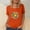 #301-Orange, variant on Haivin Women's Orange Shirt with Floral Print, Short Sleeve Round Neck Loose Top, Cotton Casual T-Shirt for Summer and Daily Wear