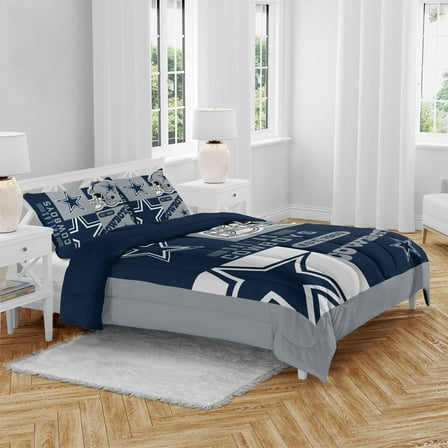 Dallas Cowboys Block Logo Three Piece Full/Queen Bed Set