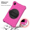 thumbnail image 7 of Dteck Samsung Galaxy Tab A7 Lite 2021 Case Shockproof Drop Protection Cover with 360 Rotating Stand and Shoulder Strap Compatible with Samsung Tab A7 Lite 8.7 inch 2021 (SM-T220/T225), Rose+Black, 7 of 7