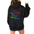 thumbnail image 2 of Clearance Oversized Hoodies for Women IF I'm Too Much The Go Find LessLadies' Hooded Sweatshirt With Large Lettering On The Back And Drawstring, 2 of 4