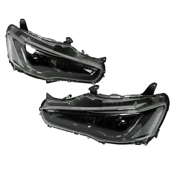 Headlight Assembly Led Headlights Dynamic Turn Signal Projector Headlights Daytime Running Light VLAND LED Dual Beam Projector Dynamic Headlights Blackout Fit For Lancer/Evo X