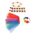 thumbnail image 4 of Conjunto de disfraz de Halloween, faldas de tul coloridas, accesorios para el cabello de rosas artificiales, conjunto de corona para fiesta de graduación, 4 of 5