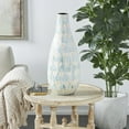 thumbnail image 2 of DecMode 21" Handmade Mosaic Inspired White Mother of Pearl Vase with Pastel Blue and Pink Accents, 2 of 11