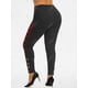 thumbnail image 4 of Leggings Talla Extra Panel a Cuadros Abotonado Rosegal Leggings de talla grande, 4 of 5