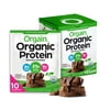 Orgain Organic Plant Based Protein Powder Travel Pack, Creamy Chocolate Fudge - 21g of Protein, 6g of Fiber, No Dairy, Gluten, Soy or Added Sugar, Non-GMO, 10 Count