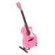 thumbnail image 2 of Modelo de guitarra clásica de simución rosa con soporte de exhibición 1/6 adornos de madera accesorios para sustros hechos a Macarena atril, 2 of 7