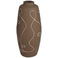 thumbnail image 2 of Dahlia Studios Zulu 13" High Matte Brown Decorative Vase, 2 of 7