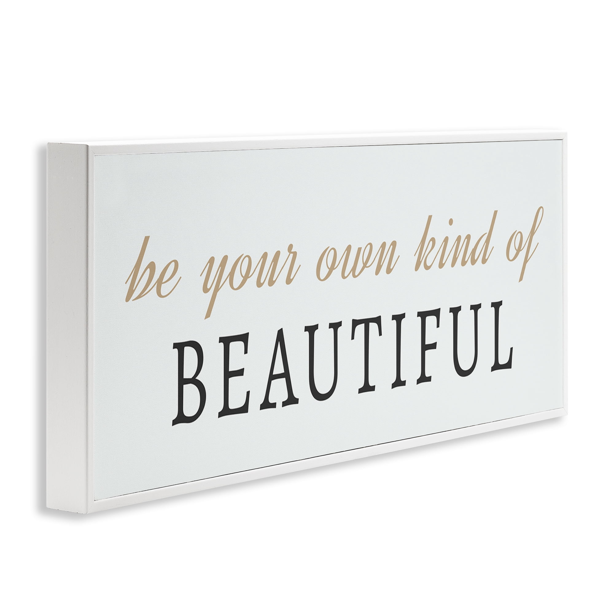 Stupell Industries Own Kind Of Beautiful Typography Painting White Framed Art Print Wall Art, 30 x 13