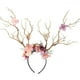 thumbnail image 1 of Diadema Gótica Con Cuernos De Ciervo, Ramas Y Flores, Diadema Para El Pelo, Accesorio Para El Pelo, Disfraz De Navidad Y Halloween, Accesorio Para Fotos., 1 of 8