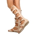 thumbnail image 3 of New Women Hearts Collection Livia-01 PU Open Toe Knee High Gladiator Sandal, 3 of 3
