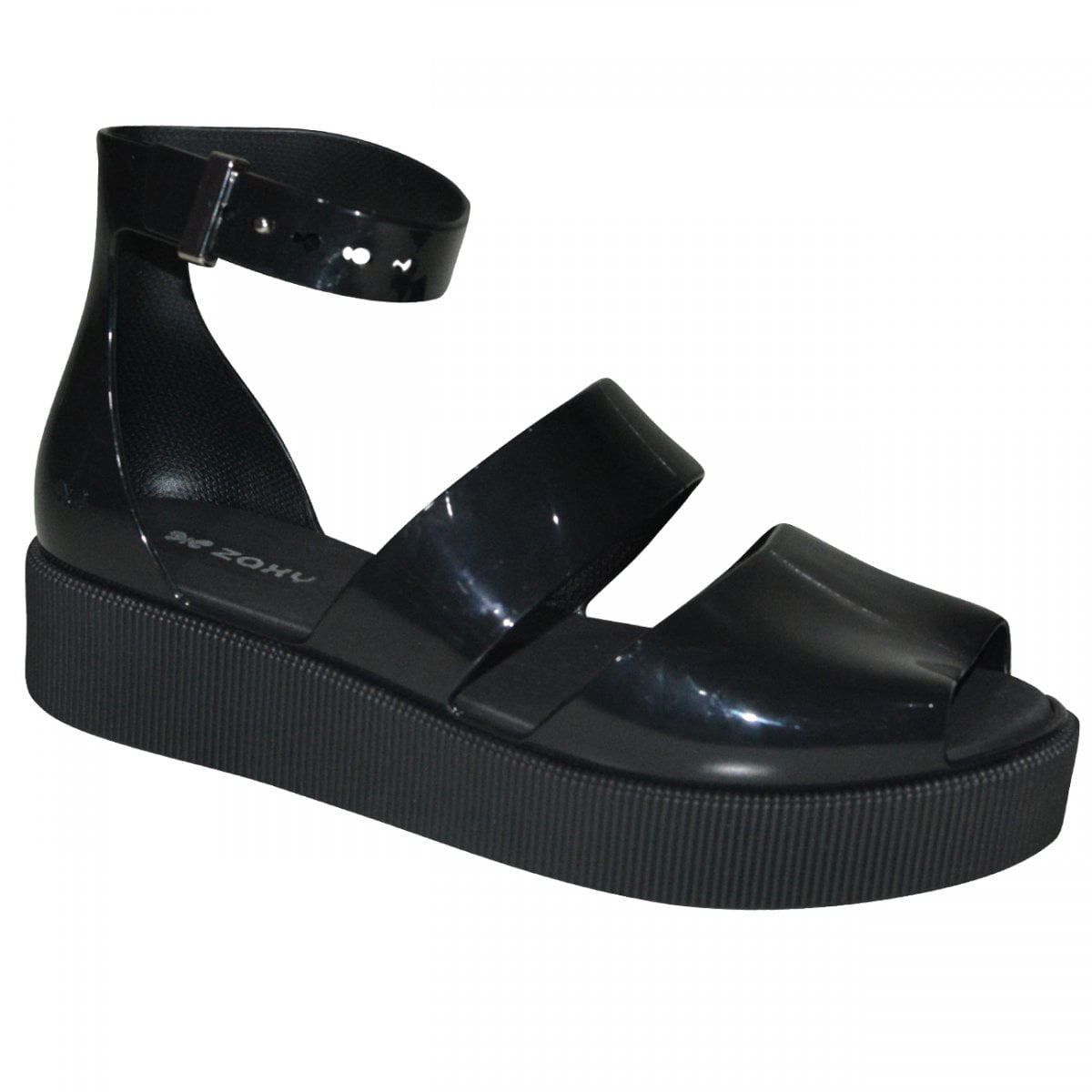 Zaxy 17472-90147: Women's Make II Black Wedged Sandals (8 B(M) US Women ...