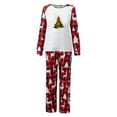 thumbnail image 5 of Odeerbi Christmas Pajamas for Family Holiday Long Sleeve Family Christmas Pajamas Matching Sets Mom Christmas Plaid Printed Blouse Tops + Pants Sleepwear Family Matching PJs Set Red, 5 of 6
