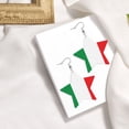 thumbnail image 4 of Leather Earrings Dangle For Women Italian Flag Trendy Star Earrings Lightweight Fashion, 4 of 6