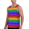 thumbnail image 2 of Fotbe Colorful Glitter Rainbow Pattern Men's Quick Dry Workout Tank Top Gym Muscle Tee Fitness Bodybuilding Sleeveless T Shirt Breathable Workout Shirt-XX-Large, 2 of 9
