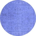 thumbnail image 1 of Ahgly Company Indoor Round Oriental Blue Industrial Area Rugs, 4' Round, 1 of 4