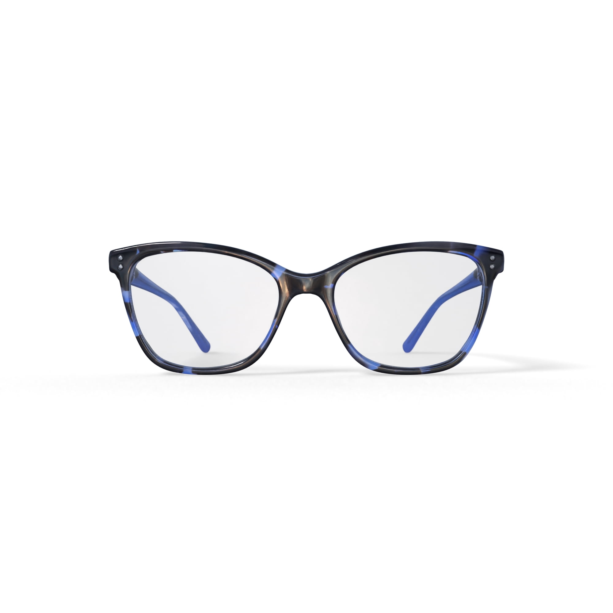 Walmart Women's Evelyn Cat Eye Prescription Eyeglasses with Case, Blue Tortoise