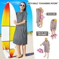thumbnail image 4 of Tirrinia Surf Poncho Beach Changing Towel Hooded Wetsuit , Super Absorbent Swim Robe Poncho for Men & Women Bath Shower Pool gray, 4 of 7